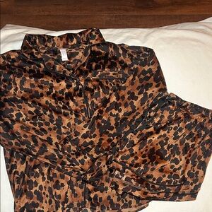 Stars Above Leopard Satin Ensemble